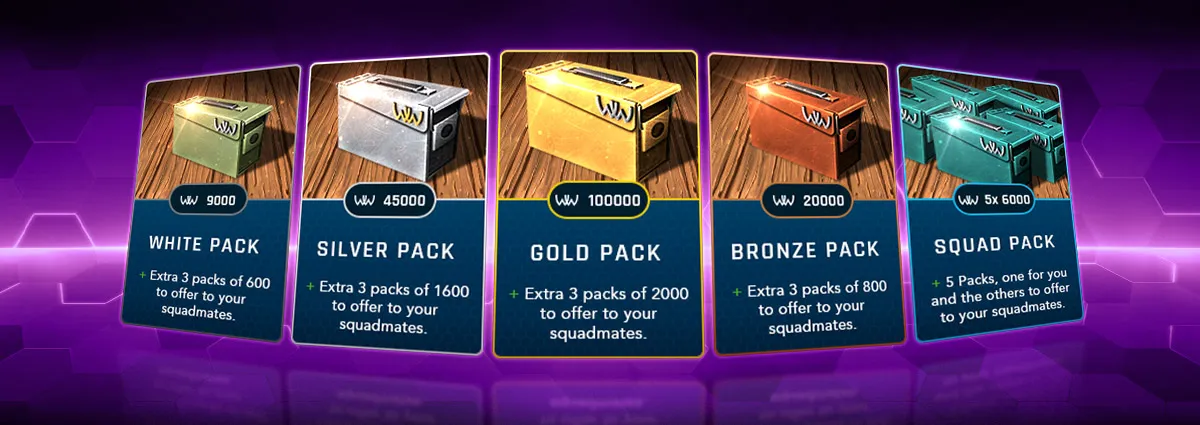 Available Store Packs